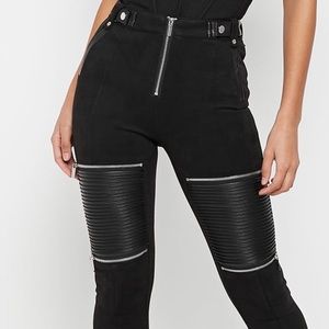 Suede (vegan leather) leggings